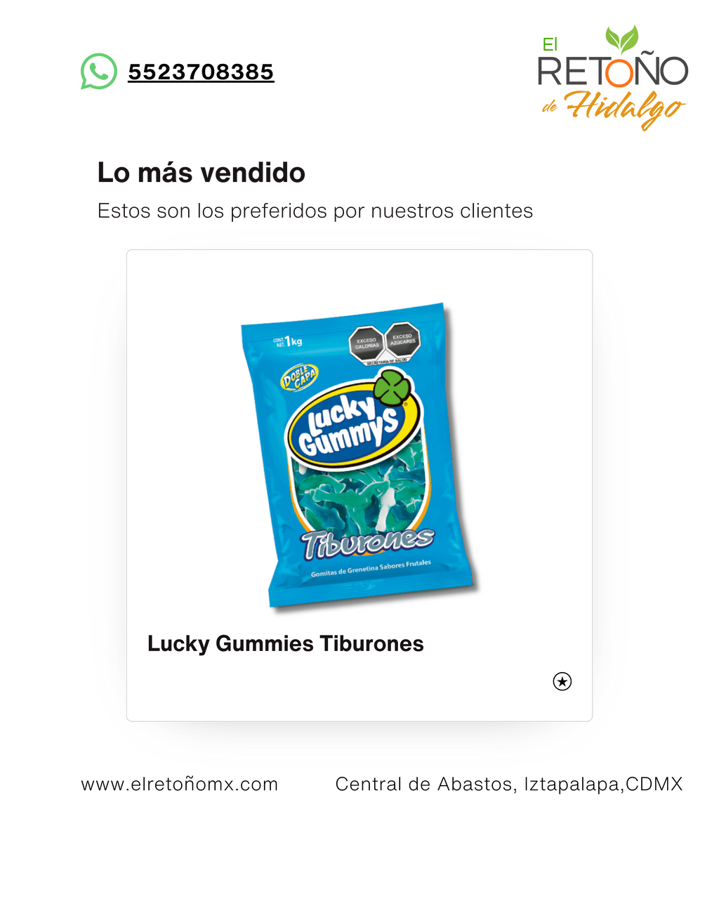TIBURONES LUCKY GUMMYS 1 KG