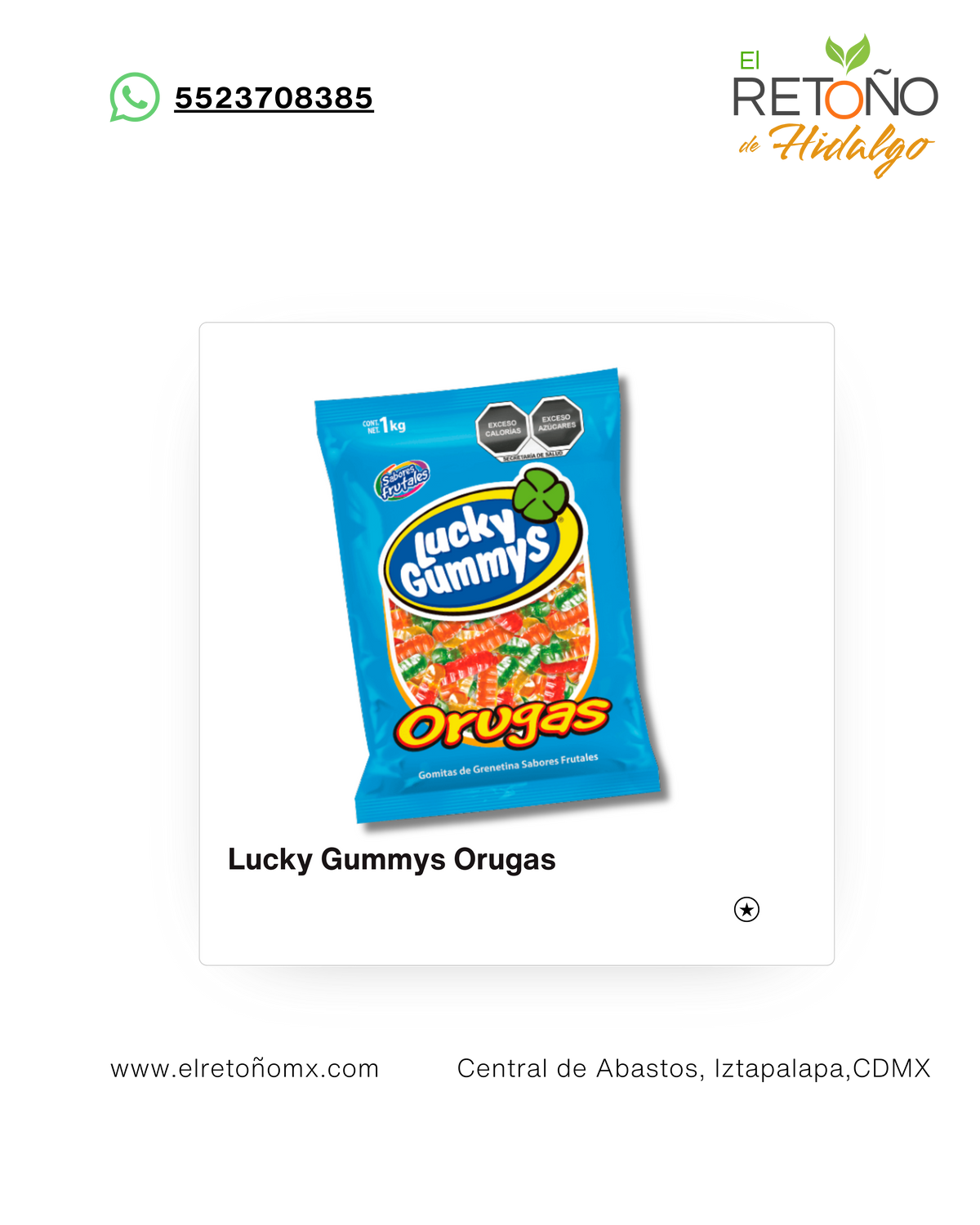 ORUGAS LUCKY GUMMYS 1 Kg. CUANDA