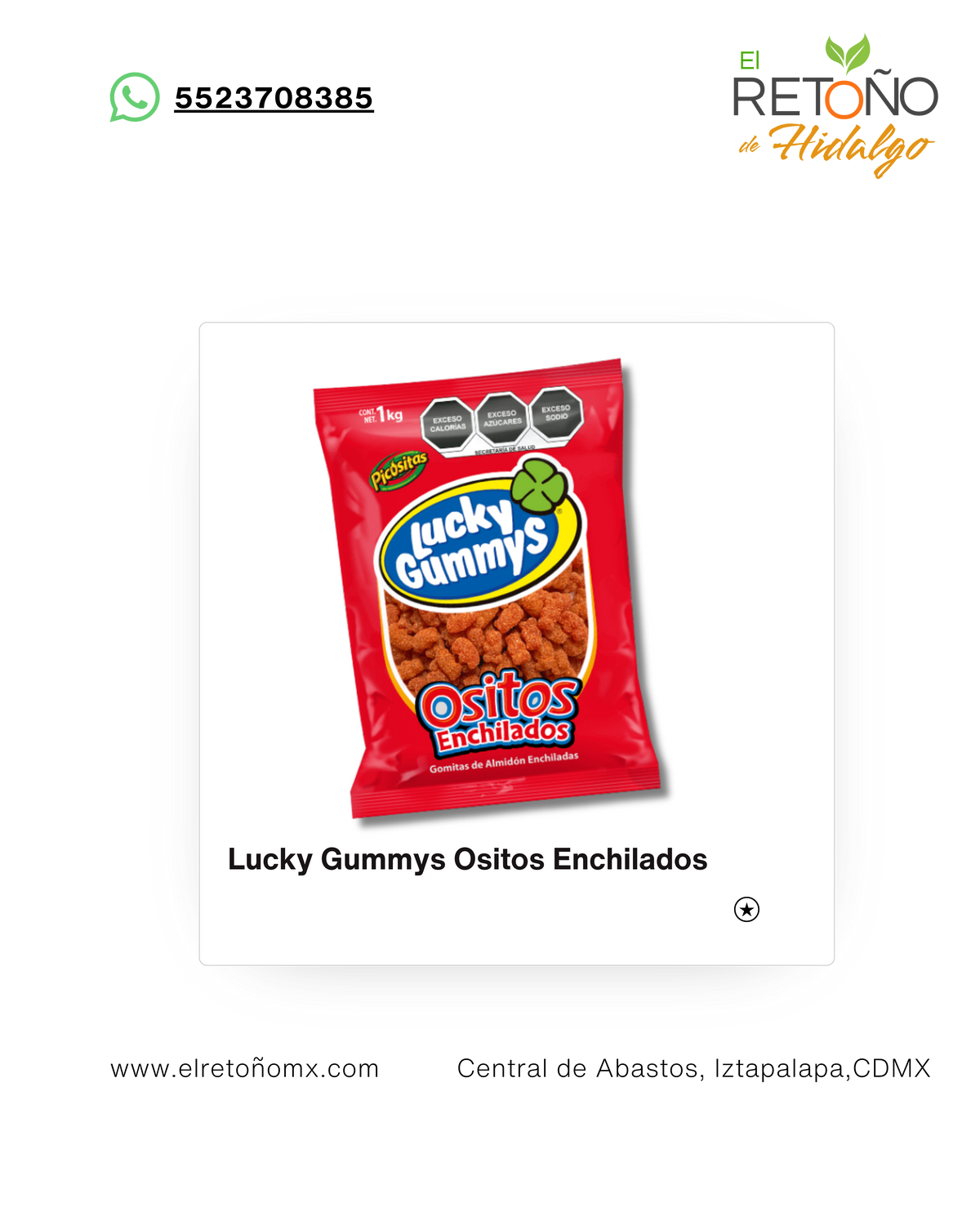 OSITOS ENCHILADOS LUCKY GUMMYS 1 Kg. CUANDA