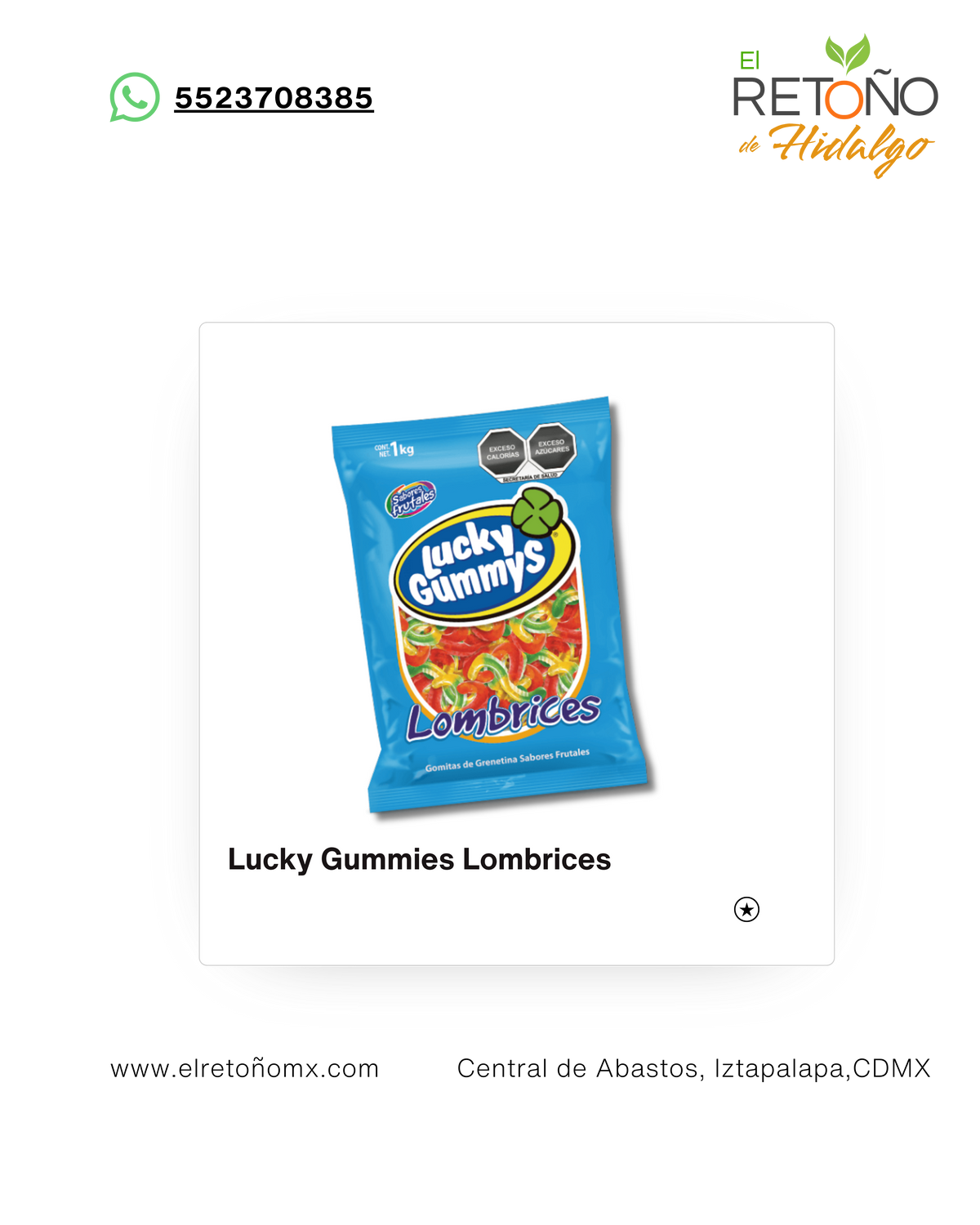 LOMBRIZ LUCKY GUMMYS 1 Kg.