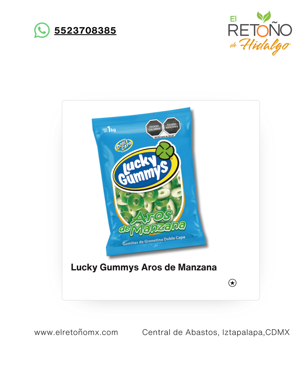ARO MANZANA LUCKY GUMMYS 1 Kg