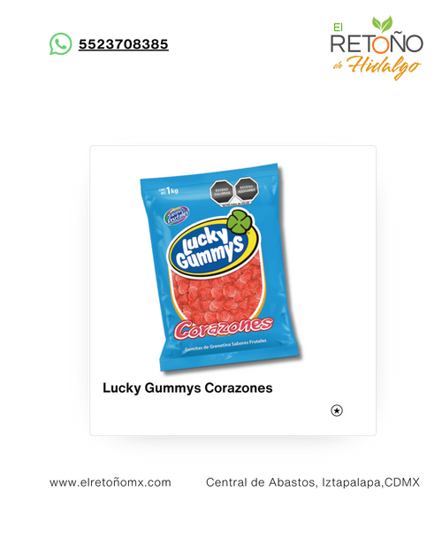 CORAZÓN LUCKY GUMMYS 1 Kg. CUANDA