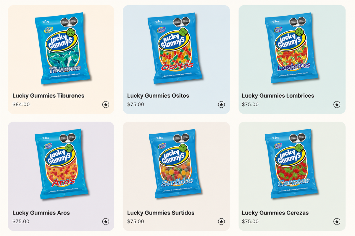 ARO DURAZNO LUCKY GUMMYS 1 Kg