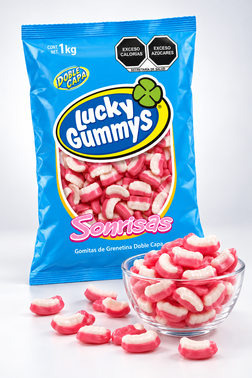 SONRISAS LUCKY GUMMYS 1 Kg. CUANDA