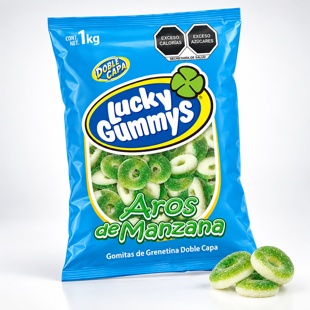 ARO MANZANA LUCKY GUMMYS 1 Kg